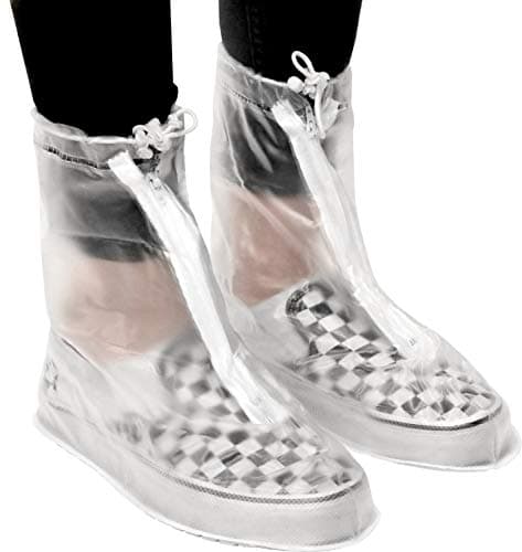 Rain Shoe Covers Waterproof Reusable Galoshes Overshoes (Clear, X-Large) — view 2