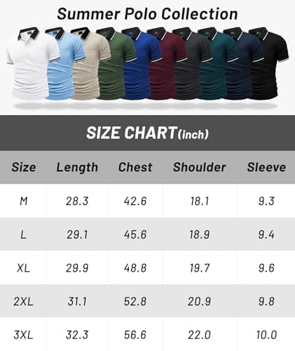 ZITY 5 Pack Polo Shirts for Men Short Sleeve Golf Shirt Moisture Wicking Breathable Casual Athletic Work Summer T-Shirt — view 5