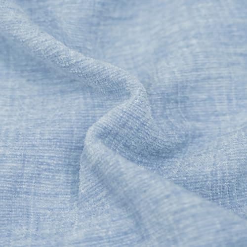 CaliTime Pack of 2 CaliTime Cozy Throw Pillow Covers Cases for Couch Sofa Home Decoration Solid Dyed Soft Chenille 18 X 18 Inches Baby Blue