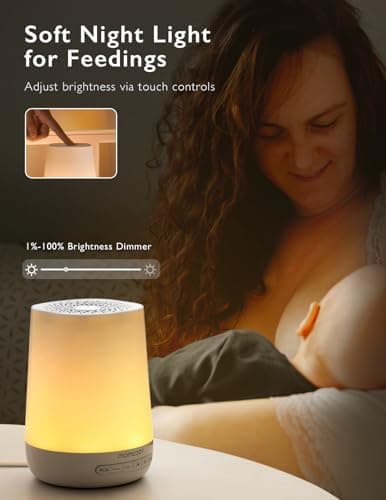 Baby Sound Machine, Momcozy White Noise Machine for Baby Sleeping with Night Light, Toddler Sleep Trainer 34 Soothing Sleep Sounds, Timer, App Remote Control, Personal Sleep Routine Alarm Clock(Blue) — view 3