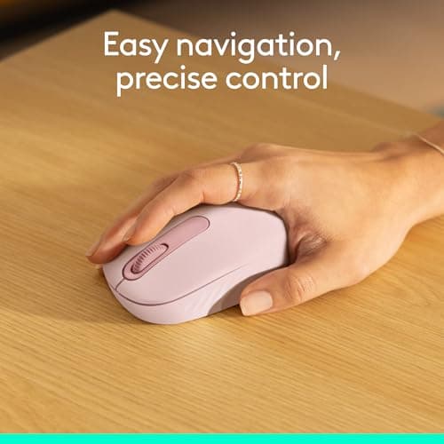 Logitech M196 Bluetooth Wireless Mouse, Compact and Portable Mouse for Laptops, Tablets and More, 12-Month Battery, Smooth Tracking, Compatible with PC and Mac, Windows and macOS - Rose — view 4