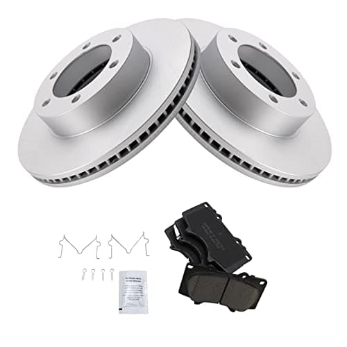TRQ Brake Pad and Rotor Kit for 2001-2007 Toyota Sequoia — view 2