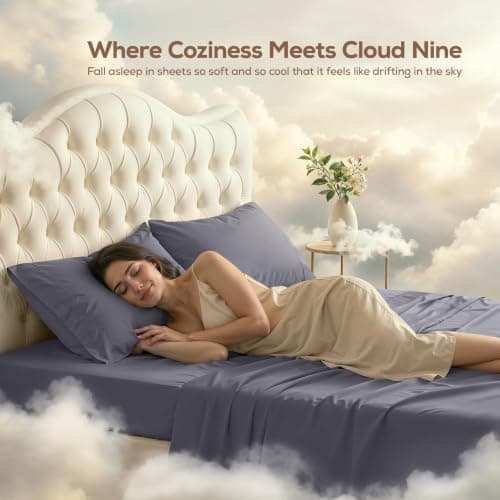 Utopia Bedding Queen Bed Sheets - 4 Piece Queen Size Cooling Sheet Set - Hotel Luxury Soft Breathable Microfiber, Oeko-TEX, Deep Pocket Easy Fit & Care, Fade & Wrinkle Resistant, Grey — view 4