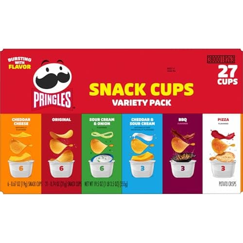 Pringles Potato Crisps Chips, Lunch Snacks, Snack Cups, Variety Pack, 19.5oz Box (27 Cups) — view 5