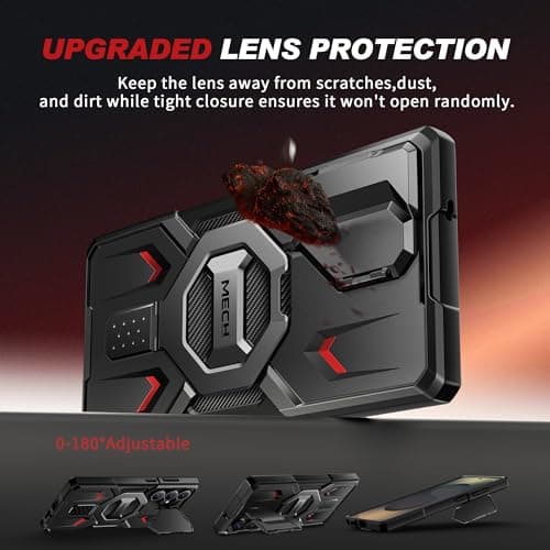 TONGATE for Samsung Galaxy S26 Ultra Case with Magnetic Stand, Compatible with MagSafe [Built-in Camera Cover & Ring Holder][Military-Grade Protection] Anti-Slip Rugged Phone Case for S26 Ultra, Black — view 5