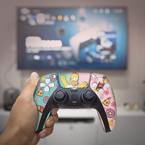 Simpsson Custom PS-5 Controller Wireless compatible with Play-Station 5 Console by BCB Controllers | Proudly Customized in USA with Permanent HYDRO-DIP Printing (NOT JUST A SKIN) — view 3