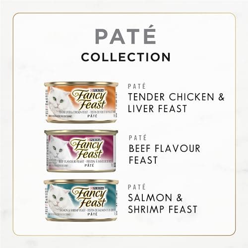 Fancy Feast Wet Cat Food, Pate Assorted Variety Pack 3 Flavours - 85 g Can (24 Pack) — view 5