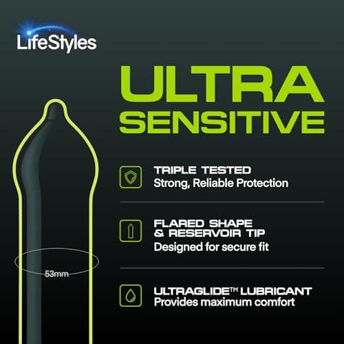 LifeStyles Ultra-Sensitive Condoms – 36 Count – Natural-Feeling, Lubricated Latex Condoms — view 3