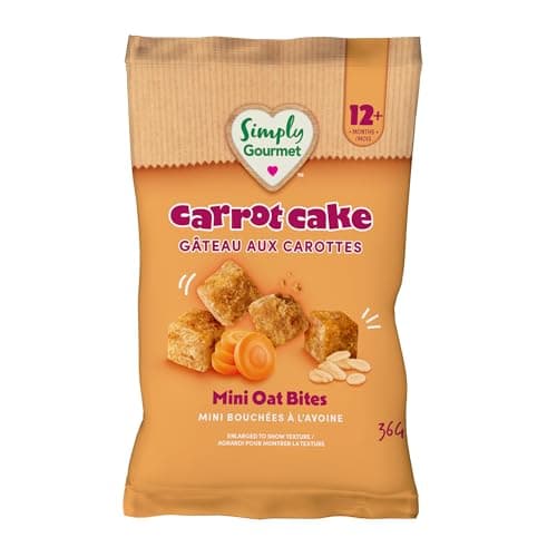 Simply Gourmet Mini Oat Bites, Carrot Cake, 13 x 36g | Toddler Snack | No Added Sugar | Source of Iron | Gluten-Free | Made in Canada — view 2