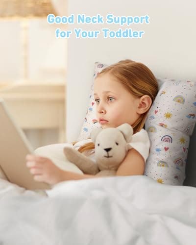 Babebay Toddler Pillow,13X18 Soft Toddler Pillows for Sleeping, Machine Washable Kids Pillow with Cotton Pillowcase, Perfect for Travel, Toddlers Cot — view 4