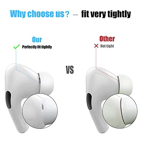 3 Pairs Replacement Ear Tips for Airpods Pro and 2nd Generation with Noise Reduction Hole, Silicone Ear Tips for Airpods Pro with Portable Storage Box and Fit in The Charging Case(S/M/L) — view 4