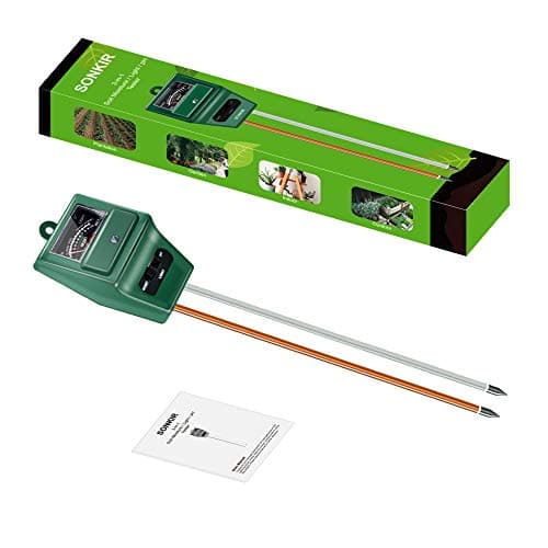 SONKIR Soil pH Meter, MS02 3-in-1 Soil Moisture/Light/pH Tester Gardening Tool Kits for Plant Care, Great for Garden, Lawn, Farm, Indoor & Outdoor Use (Green) — view 4