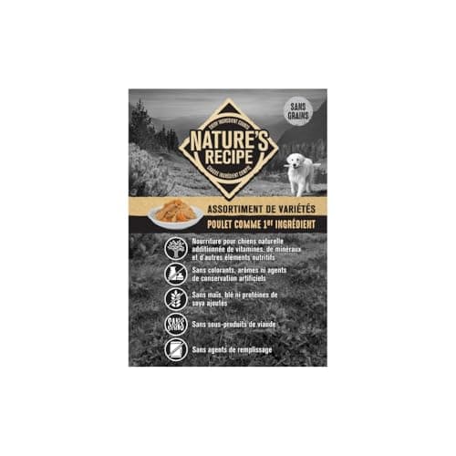 Nature’s Recipe Chicken, Chicken & Duck, Chicken & Venison Wet Dog Food Variety Pack 936 g 12 pk — view 5