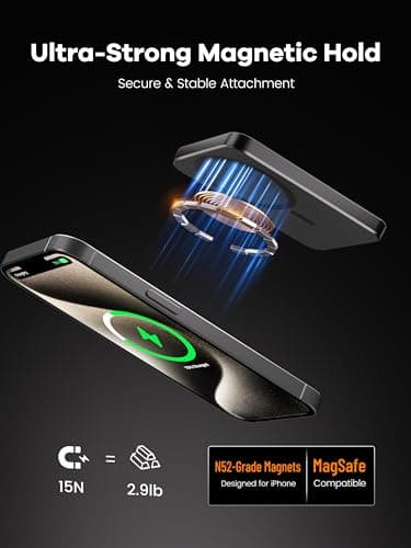 Catmart 【Titanium Body & Ultra-Slim 0.3-Inch Design】 5000mAh Magnetic Power Bank with Titanium Body, Lightweight & Portable, Easy to Carry for Daily Use, Travel, and Emergencies — view 3