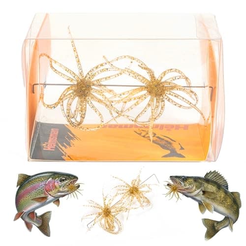 WATNTOW 2PCS Sea Urchin Fishing Lures, Soft Plastic Bass Fishing Bait, Lure Bait for Black Pits, Artificial Creature Urchin Baits Lures for Bass, Freshwater & Saltwater