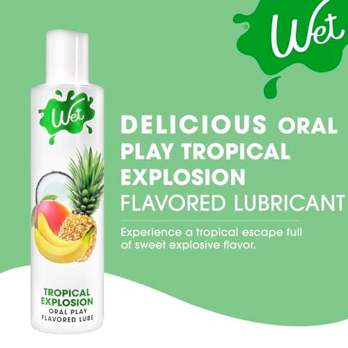 Wet Water Based Tropical Explosion Flavoured Lubricant, 9 Fl Oz - Premium Personal Lubricant, Paraben Free, Gluten Free, Stain Free, Sugar Free — view 2