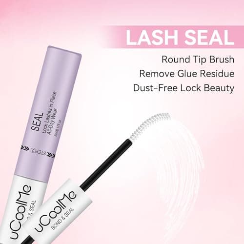 uCoolMe Lash Bond and Seal Waterproof 10ML for Lash Clusters 144Hours SuperStrong Long-Lasting Non-Irritating Eyelash Glue for DIY at Home(Black,10ML) — view 6