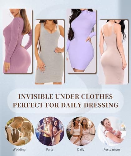 sellto Tummy Control Shapewear Shorts High Waisted Body Shaper Shapewear Underwear Slip Shorts for Under Dresses (CA/US, Alpha, Large, Regular, Regular, Nude) — view 4