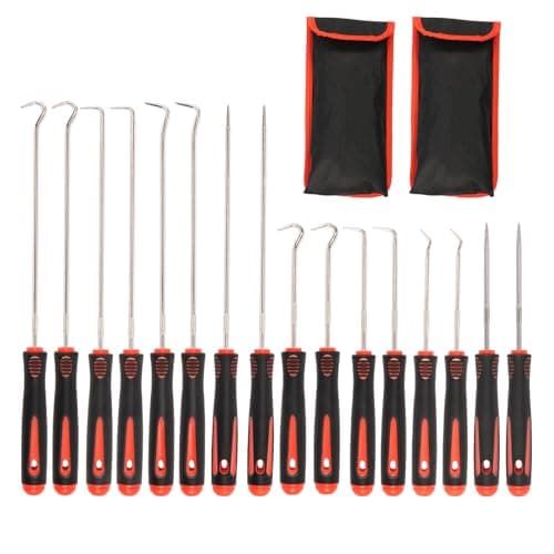 16Pcs Precision Hook and Pick Set Easy Removal Automotive Pick Tool Multipurpose Mechanic Pick and Hook Set for Remove Automotive Electronics Maintenance Home Repair