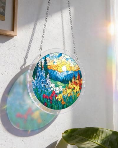 Acrylic Puzzle Suncatcher 83 Pieces, Dawn Blossom Sea Sun Catchers Puzzle, DIY SunCatchers Puzzles Window Hanging, Home & Garden Decor, 7.4 in — view 2
