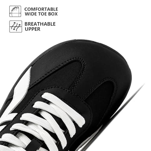 HOBIBEAR Men Barefoot Shoes Women Wide Toe Box Trail Running Lightweight Sneakers Breathable Comfortable Zero Drop Sole Minimalist for Outdoor Casual Daily Gym Travel Walking Training Jogging Black