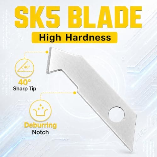 DIYSELF Professional Plexiglass Cutter Knife, Acrylic Cutter, Scoring Knife with 10 Extra SK5 Blades for Plexiglass Cut to Size, Acrylic, ABS, PVC, Plastic Cutting Tool for DIY, Home Repair, Crafts