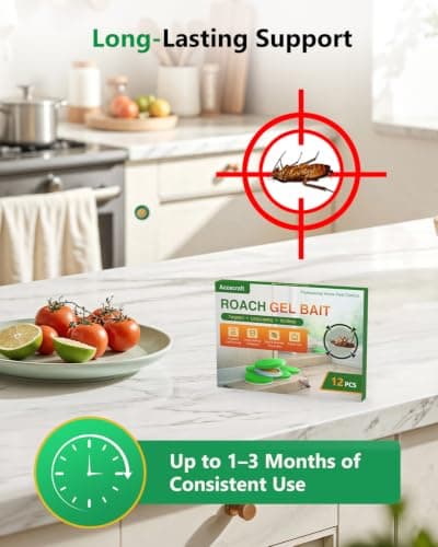 Roach Control Gel Bait Stations for Indoor Home Use, Long-Lasting Cockroach Killer & Deterrent, Fast Acting, Pet Safe Solution for Kitchen & Bathroom Infestations-12 Pack — view 4