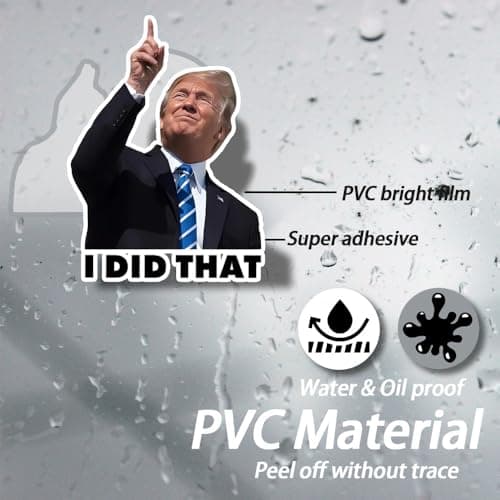 Lororado I Did that Trump Stickers, 100 Pcs Trump I Did that Stickers, Funny I Did that Stickers, Mixed 5 Different Patterns, 3" Large Size (100 Pcs)