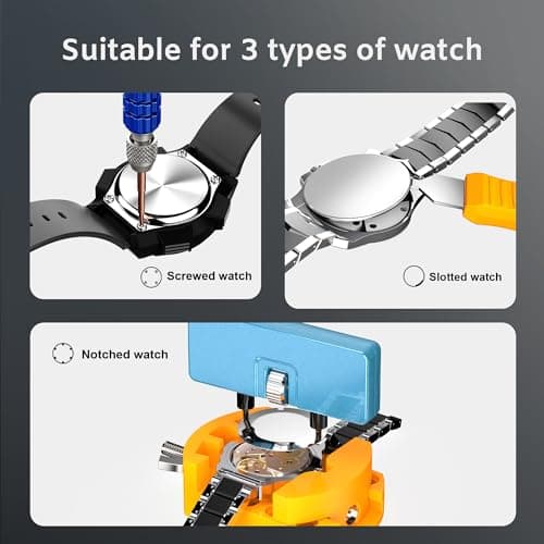 JOREST Watch Repair Kit, Battery Replacement, Link Pin Removal, Strap Adjustment Band Sizing, Screwdriver, Case Opener Back Remover, Spring Bar Tool — view 3