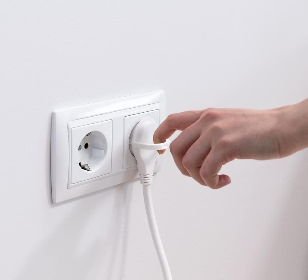 Garza Power - Regleta de 4 enchufes, con Interruptor, Enchufe Plano, Ladrón múltiple 1.4 Metros, Protección Infantil, Color Blanco, Gama Design — view 2