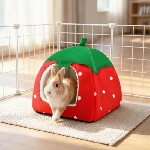 Tierecare Guinea Pig Hideout 2 Pack Guinea Pig Bed House Cage Accessories Cozy Hide-Out for Hedgehog Ferret Chinchilla&Other Small Animals — view 2