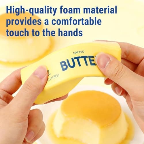 Cheese Squishy Toy, Slow-Rising Cheese Squishy Squeeze Block, Stress Balls for Adults, Stress & Anxiety Relief Fidget Gift,Stress-Relief Set for the Office and Classroom (Style A) — view 4
