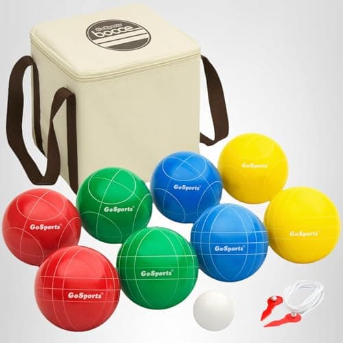GoSports 90 mm Backyard Bocce Set with 8 Balls, Pallino, Case and Measuring Rope - Made from Premium Resin — view 6