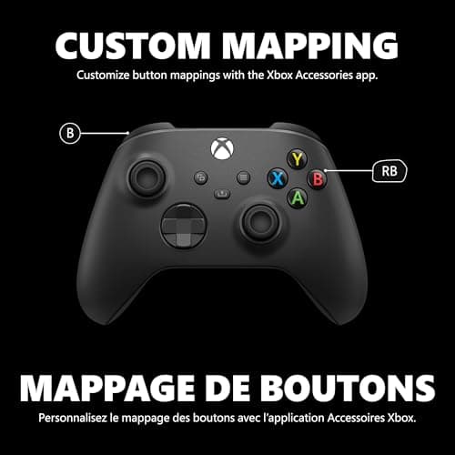 XBOX Core Wireless Gaming Controller – Carbon Black for Series X|S, One, Windows PC, Android, and iOS — view 4