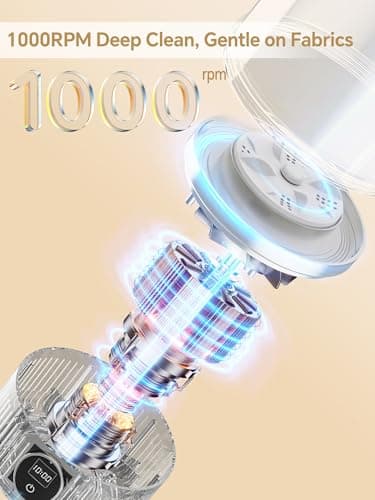 Portable Washing Machine,Mini Underwear Washer with LED Display,1L Small Washer,IP67 Waterproof, Delicate Wash for Socks,Bikinis & Doll Clothes,Ideal for Travel,Apartment,Camping,Dorms — view 4