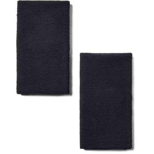 Under Armour Unisex-Adult 6-inch Performance Wristband 2-Pack , Black (001)/White , One Size Fits All