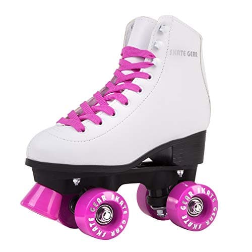 Skate Gear Extra Support Quad Roller Skates for Kids and Adults (Purple, Women's 7 / Youth 6 / Men's 6) — view 2