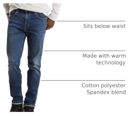 Levi's Men's 502 Taper Fit Jeans (Also Available in Big & Tall), Panda-Advanced Stretch, 38W x 30L — view 3