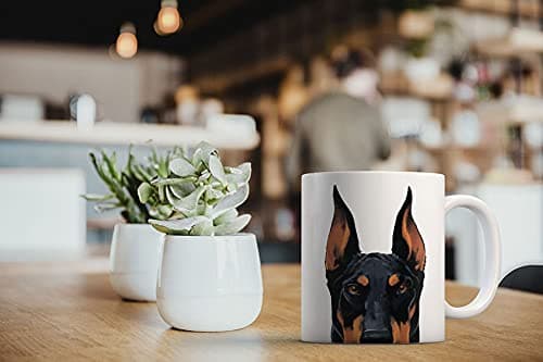 MUGBREW Black Rust Doberman Pinscher Dog Ceramic Coffee Mug Tea Cup, 11 OZ — view 5