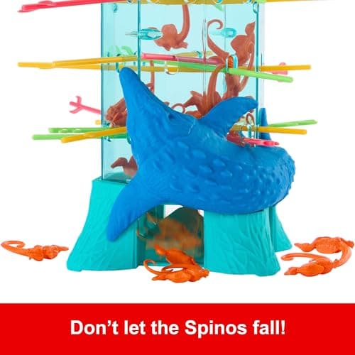 Mattel Games Kerplunk Jurassic World Rebirth Game for Kids & Family with Ocean Tower and Spinosaurus Figures Inspired by the Movie. — view 3
