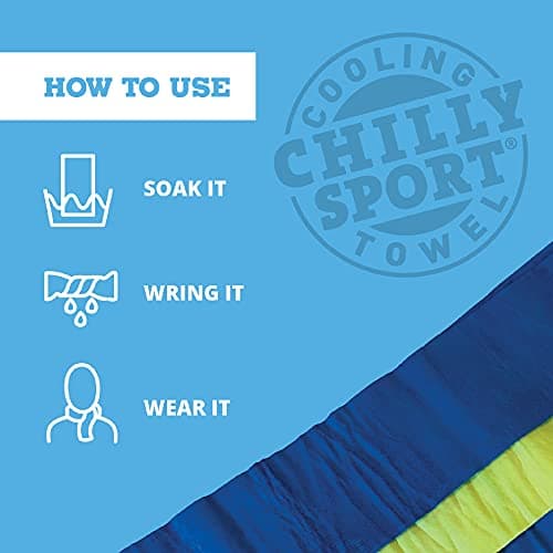FROGG TOGGS Chilly Sport Cooling Neck Wrap & Head Band, Hivis Green, 33 x 6 1/2 — view 3