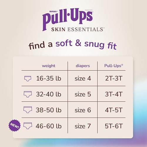 Pull-Ups Boys' Skin Essentials Potty Training Pants, Training Underwear, 5T-6T (46+ lbs), 42 Ct — view 3