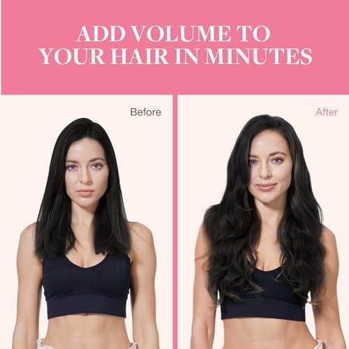 GOO GOO Clip in Hair Extensions Human Hair, 18in 150g 9Pcs, #1B Natural Black, Hair Extensions for Women, Clip-In — view 3