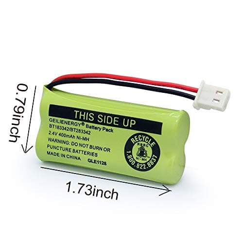 GEILIENERGY Replacement Phone Battery BT162342 / BT262342 BT166342/BT266342 BT183342/BT283342 Compatible with Vtech AT&T Cordless Telephones CS6114 CS6419 CS6719 EL52300 CL80111(Pack of 2) — view 2