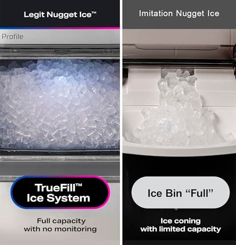 GE Profile Opal 2.0 XL with 1 Gallon Tank, Chewable Crunchable Countertop Nugget Ice Maker, Scoop included, 38 lbs in 24 hours, Pellet Ice Machine with WiFi & Smart Connected, Stainless Steel — view 5