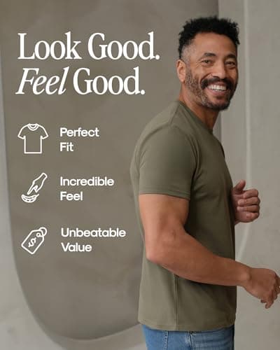 True Classic Mens T-Shirts – Short Sleeve Crew Neck T Shirts for Man, Cotton Blend Plain Novelty Men's T-Shirts, Pack of 6, Variety, XXL — view 5