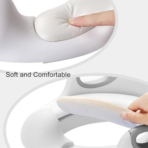 Generic Kids Soft Potty Training Toilet Seat Non Slip with Handles For Home Travel Use For Boys Girls Plastic 12.4x13.8in — view 3