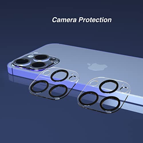 Ailun 3 Pack Camera Lens Protector for iPhone 16 Pro / 14 Pro & iPhone 16 Pro Max / 14 Pro Max,Tempered Glass,9H Hardness,Anti-Scratch,Case Friendly[Does not Affect Night Shots]