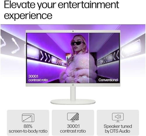 HP 2025 22" FHD All-in-One Desktop Computer • The New Version for Everyday Use • Latest 13th Gen Intel Quad-Core CPU • 8GB DDR5 • 128GB Storage • HDMI • Type-C • Wi-Fi • HD Webcam • Win11 Pro
