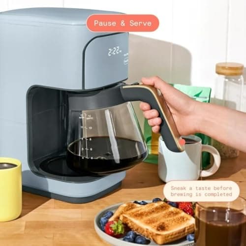 Wonderful Programmable 12-Cup Coffee Maker with Touch Controls, Auto Brew Timer, 1200W, 3 Brew Strengths, Keep Warm, Dishwasher-Safe, Premium Countertop Coffee Machine (Cornflower Blue) — view 2